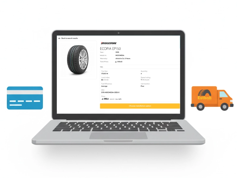 شراء عبر الإنترنتإطارات بريدجستون من ESTBNH